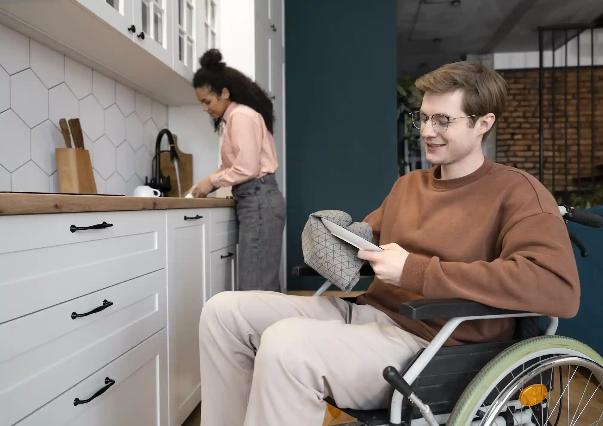 Support worker assisting an NDIS participant in Campbelltown