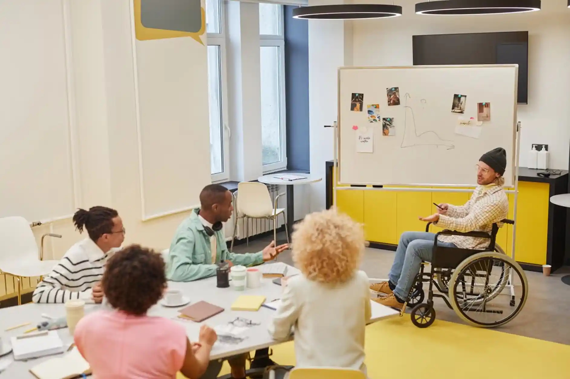 A participant asking questions during a first meeting with a potential NDIS provider