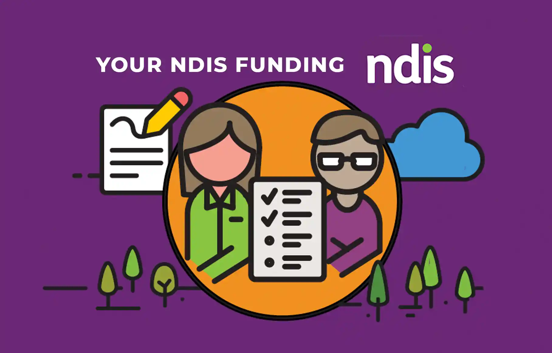 A participant and support coordinator reviewing an NDIS plan budget together